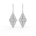 Sterling Silver Round Diamond Earrings — TOP