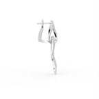 18K Snake Drop Bespoke Diamond Earrings — SIDE VIEW