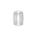14K White Gold Baguette Diamond Piercing Earrings — TOP