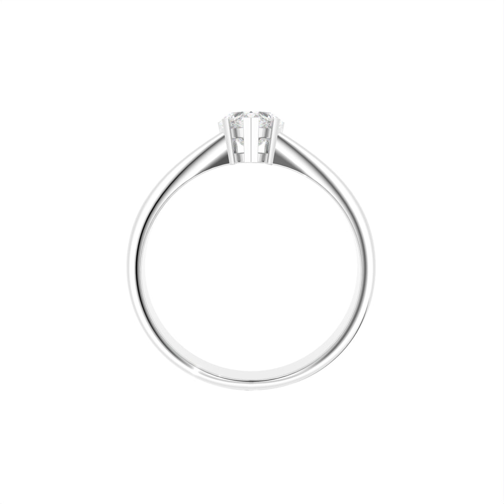 18K Solitaire Diamond Ring — FRONT
