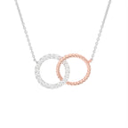 14K White Gold Anchor Chain Round Diamond Pendant — FRONT