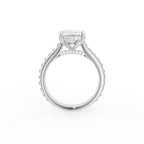 18K Solitaire Cushion Diamond Engagement Ring — FRONT
