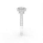 18K Solitaire Oval Diamond Engagement Ring — SIDE