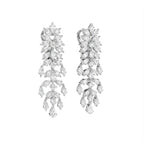 18K Bespoke Chandelier Diamond Earrings — 3D VIEW