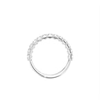 14K White Gold Eternity Radiant Diamond Ring — FRONT