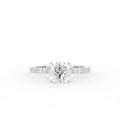 18K Solitaire Round Diamond Engagement Ring — TOP
