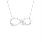 18K Infinity Heart Diamond Pendant — 3D VIEW