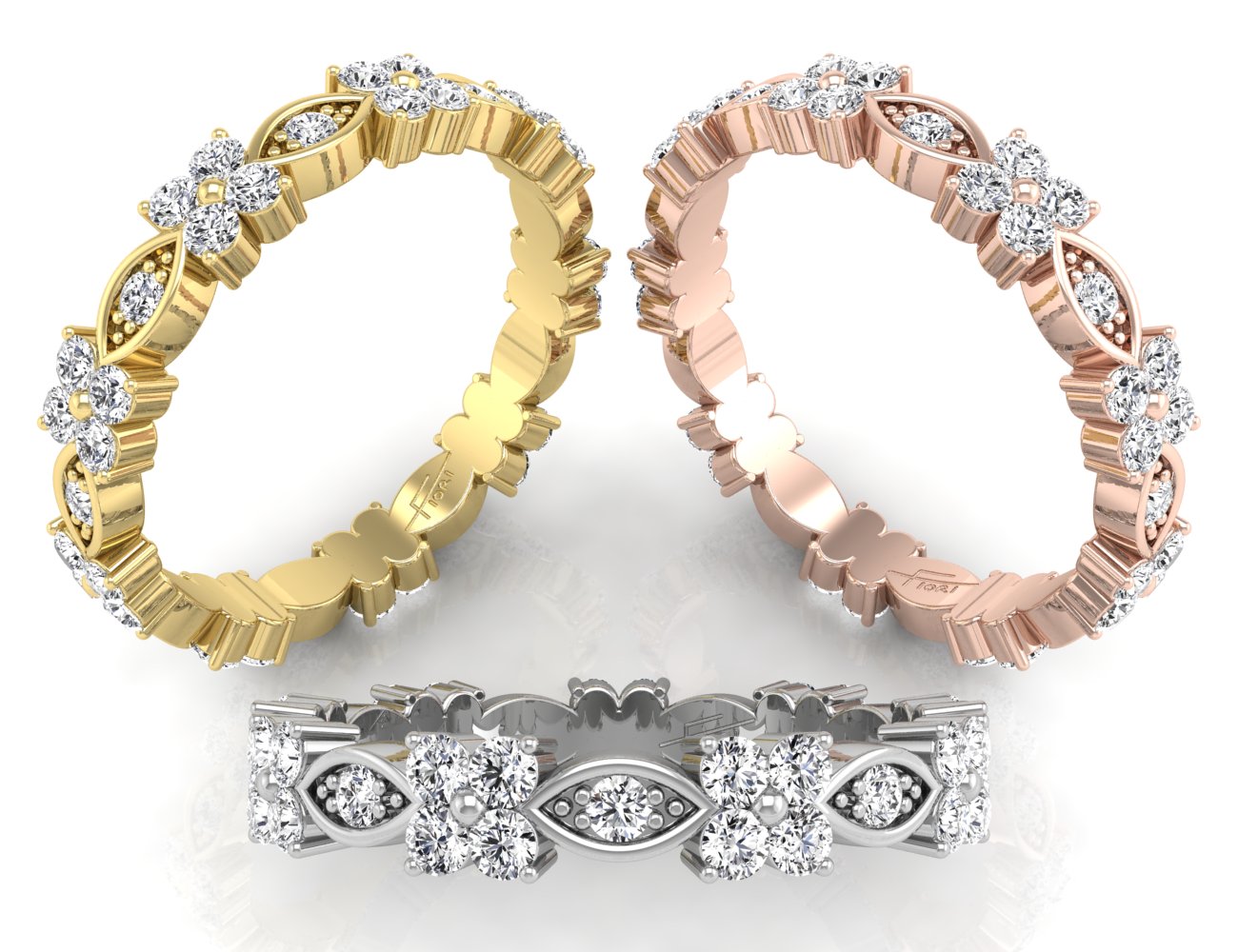 18K Bespoke Round Diamond Ring — 3 COLOR