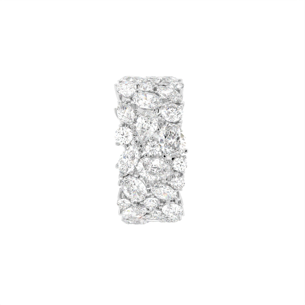 18K Eternity Round Diamond Ring — SIDE