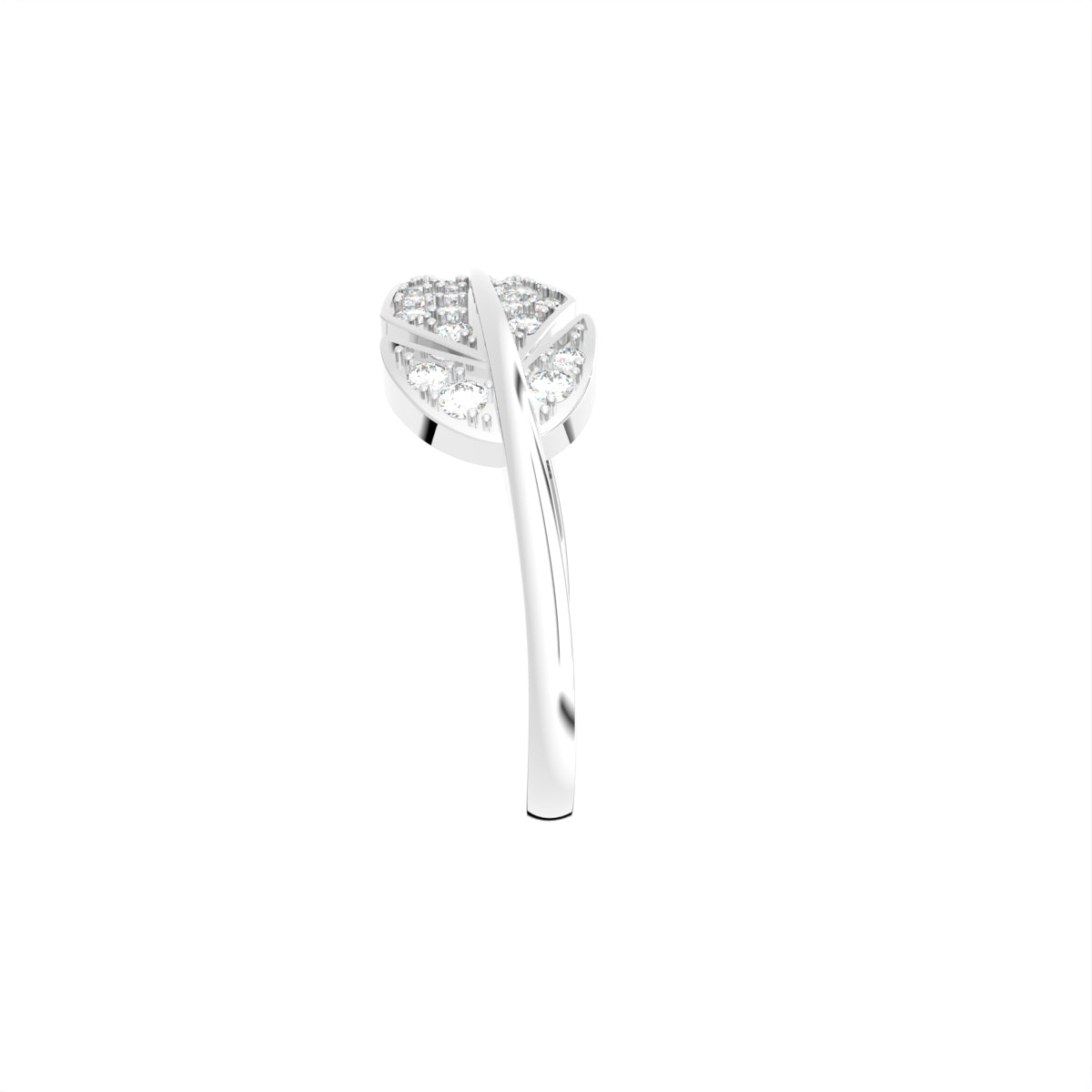 18K Bespoke Pave Diamond Ring — TOP