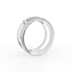 18K Bespoke Marquise Diamond Crown Ring — 3D VIEW