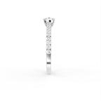 18K Cushion Diamond Engagement Ring — SIDE