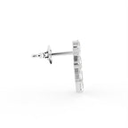 18K Mixed Cut Bespoke Diamond Earrings — SIDE VIEW