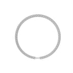 Sterling Silver Diamond Necklace — FRONT/BACK