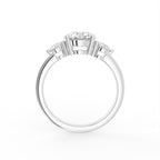 18K Solitaire Marquise Diamond Engagement Ring — FRONT
