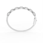 18K Halo Round Diamond Bangle — FRONT