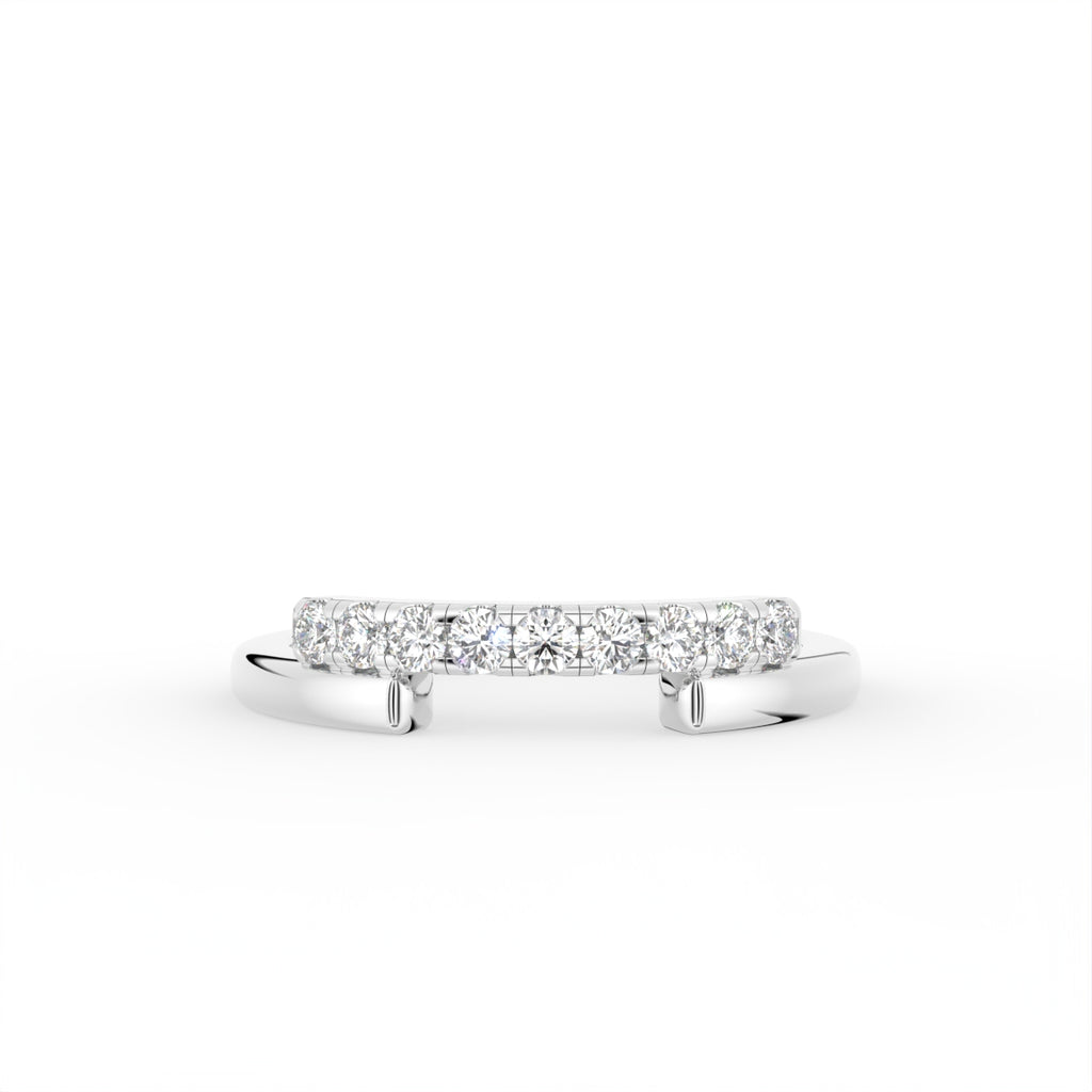 18K Rose Gold Round Diamond Eternity Ring — TOP