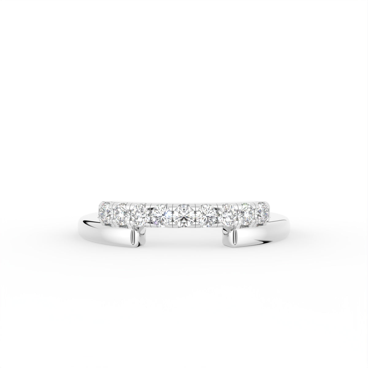 18K Rose Gold Round Diamond Eternity Ring — TOP