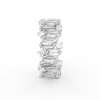 18K White Gold Baguette Eternity Diamond Ring — SIDE