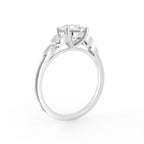 18K White Gold Round Diamond Ring — 3D VIEW