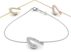 18K Alphabet Diamond Bracelet — 3 COLOR