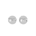 18K Round Solitaire Diamond Earrings — BACK