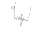 18K Heartbeat Diamond Pendant — 3D VIEW