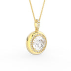 Sterling Silver Diamond Pendant — 3D / RIGHT