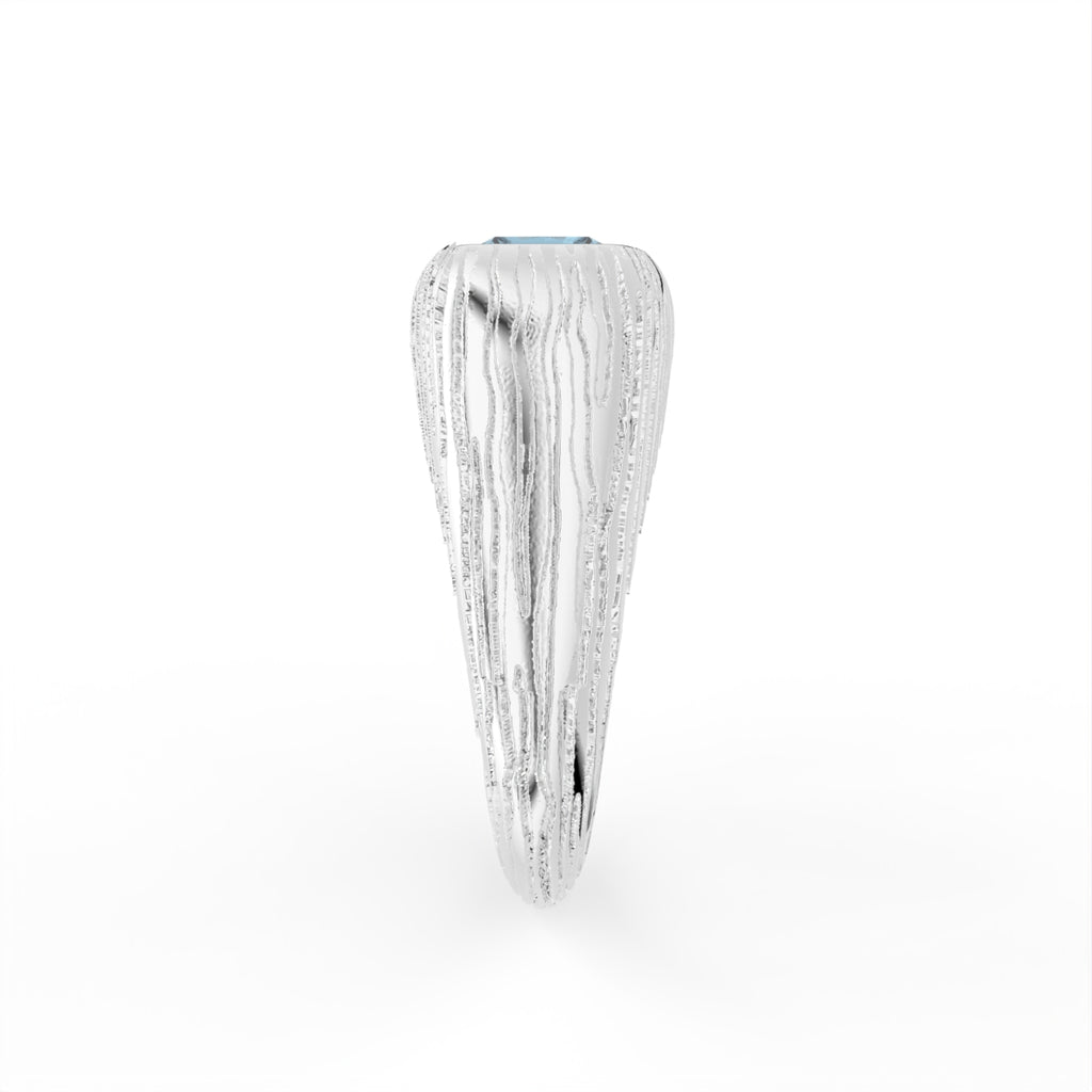 Sterling Silver Diamond Ring — 3D / RIGHT