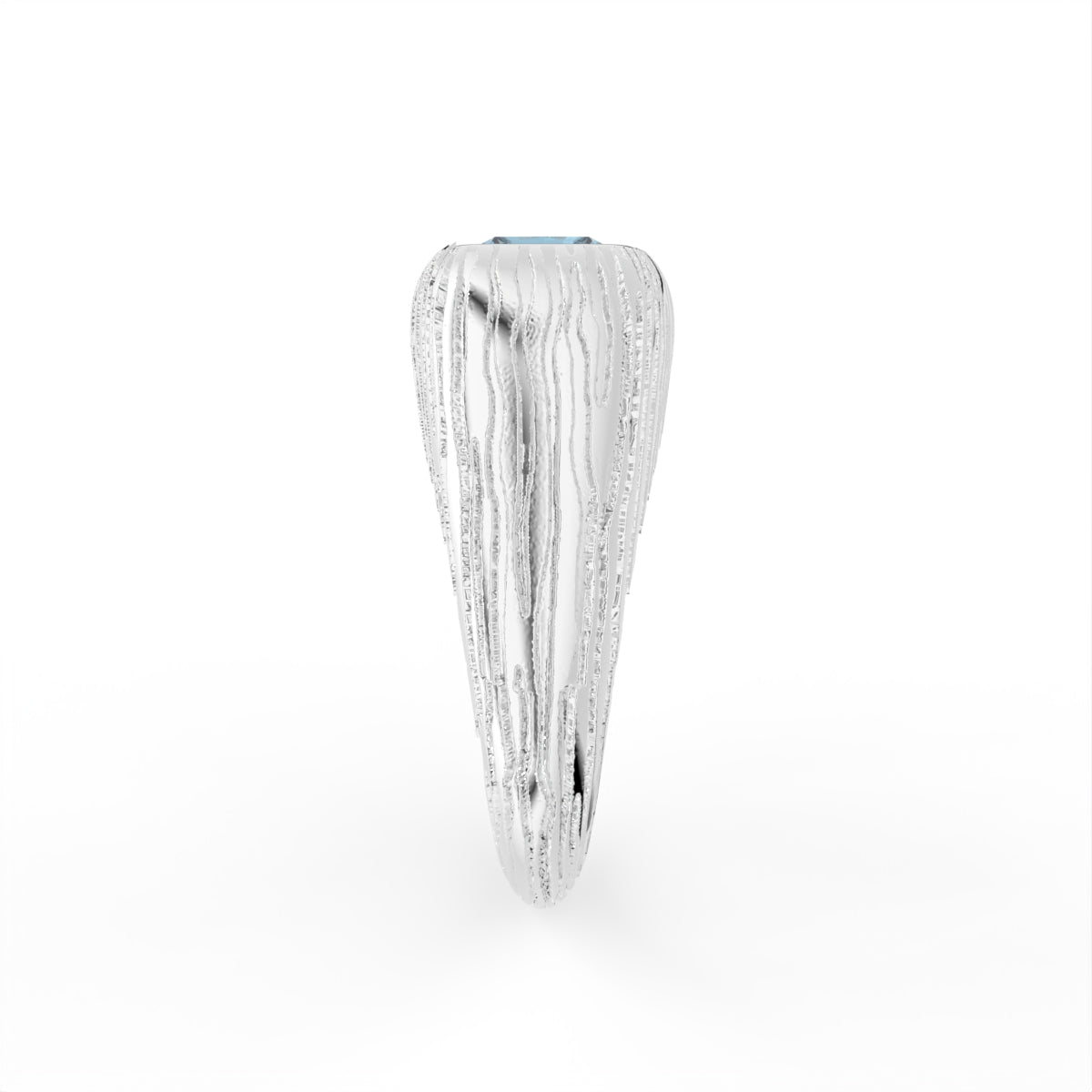 Sterling Silver Diamond Ring — 3D / RIGHT