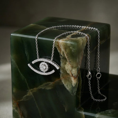 14K Bespoke Round Diamond Pendant