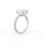 18K Solitaire Radiant Diamond Engagement Ring — 3D VIEW