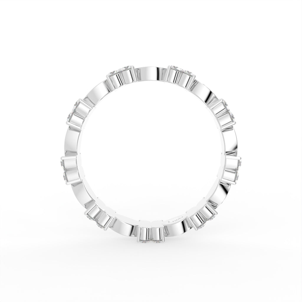 18K Bespoke Round Diamond Ring — FRONT
