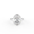 18K Yellow Gold Solitaire Oval Diamond Ring — TOP