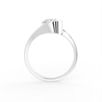 18K Solitaire Diamond Ring — FRONT