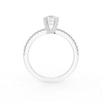 18K Round Diamond Engagement Ring — FRONT