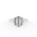 vimg:FJ3230|vimg:FJ3231|18K White Gold Trilogy Baguette Diamond Ring — TOP