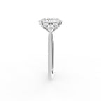 vimg:FJ6837|vimg:FJ6778|18K White Gold Solitaire Oval Diamond Engagement Ring — SIDE