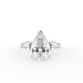 18K Bespoke Pear Baguette Diamond Ring — TOP