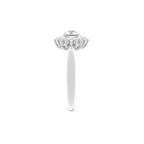 18K Halo Round Diamond Engagement Ring — SIDE