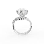 18K Pear Solitaire Diamond Engagement Ring — FRONT