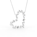 vimg:FJ4806|vimg:FJ4807|14K White Gold Heart Marquise Diamond Pendant — FRONT
