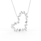 vimg:FJ4806|vimg:FJ4807|14K White Gold Heart Marquise Diamond Pendant — FRONT