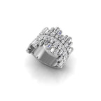18K Double Finger Diamond Ring — 3D VIEW