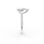 18K Solitaire Pear Diamond Engagement Ring — SIDE