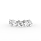 18K Pear Cluster Diamond Ring — TOP
