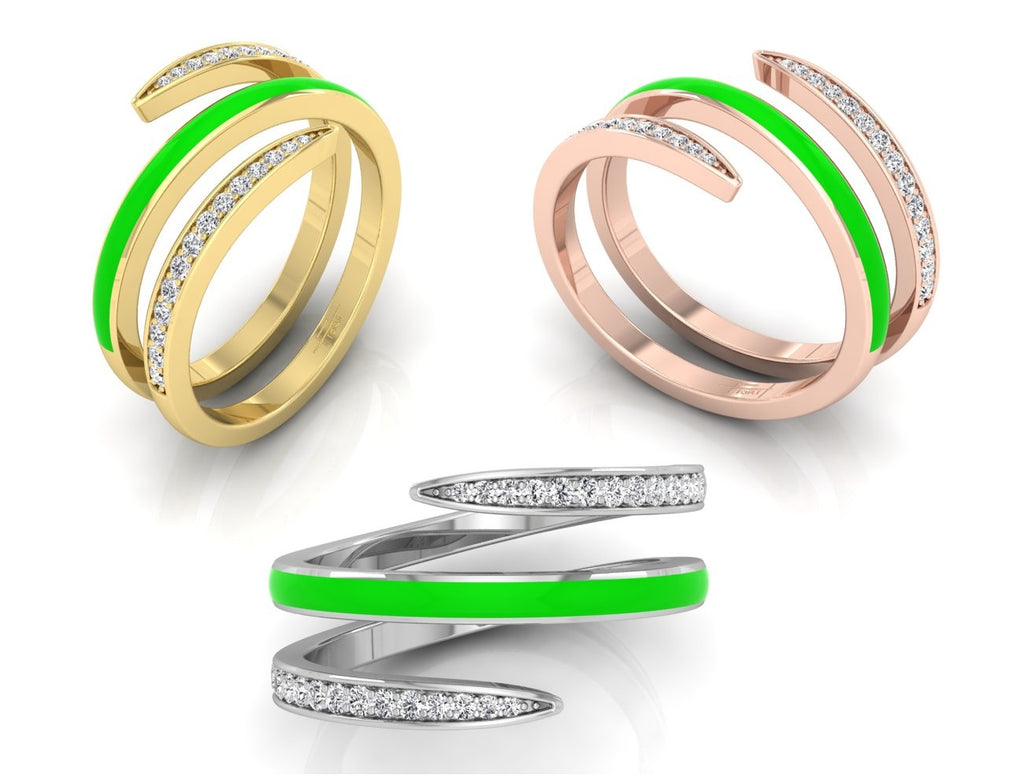 18K Bespoke Diamond Ring — 3 COLOR