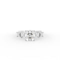 18K Bespoke Cushion Diamond Ring — TOP