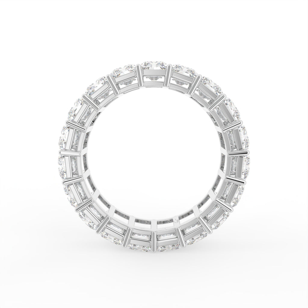 vimg:FJ3843|vimg:FJ3846|vimg:FJ3845|vimg:FJ3844|vimg:FJ3851|vimg:FJ3852|vimg:FJ3847|14K White Gold Radiant Diamond Eternity Ring — FRONT