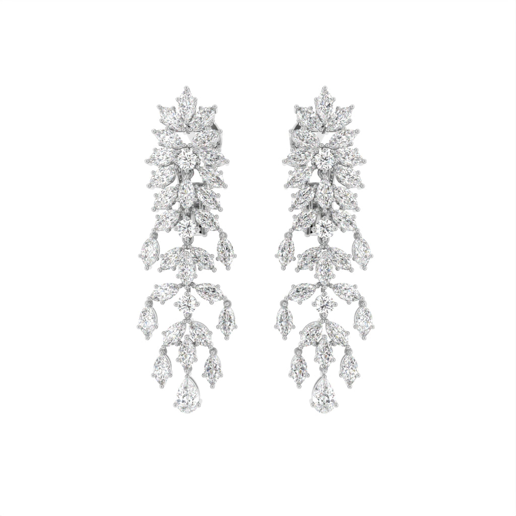 18K Bespoke Chandelier Diamond Earrings — TOP